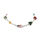 Natural Quartz Crystal & Dyed Mashan Jade & Lampwork Beaded Necklace(NJEW-TA00075)-4