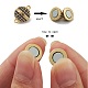 Brass Micro Pave Cubic Zirconia Magnetic Clasps with Loops(ZIRC-L075-49B)-3