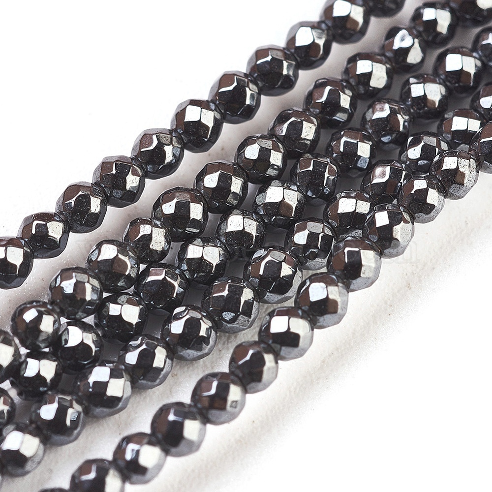Two 15.5 strands Hematite Beads Matte 2mm