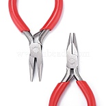 Red Carbon Steel Flat Nose Pliers(P017Y-1)