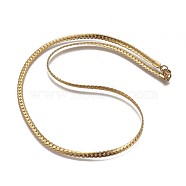 304 Stainless Steel Curb Chain Necklaces, with Lobster Claw Clasps, Golden, 19.4 inch(49.5cm), 4mm(NJEW-F261-06G)