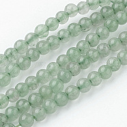 Natural Green Aventurine Bead Strands, Round, 4~4.5mm, Hole: 1mm, about 85~90pcs/strand, 14.9 inch(38cm)(G-G735-63-4mm)