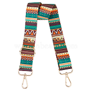 Ethnic Style Adjustable Polyester Bag Straps, Crossbody Bag Belts, for Bag Straps Replacement Accessories, with Alloy Swivel Clasp, Colorful, 80~130x3.8x0.1cm(FIND-WH0112-02C)