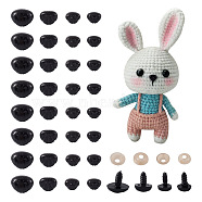 Plastic Dog Noses Crafts, For DIY Doll Toys Accessories, Black(DIY-TA0001-32)