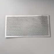 Aluminum Fine Mesh Strainer, Rectangle, Platinum, 300x150x1mm, Hole: 3mm(DIY-WH0308-555)