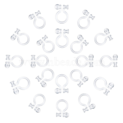 100Pcs 4 Style Resin Clip-on Earring Findings, Clear, 11~11.5x7.5~8mm, 25pcs/style(FIND-AR0002-50)
