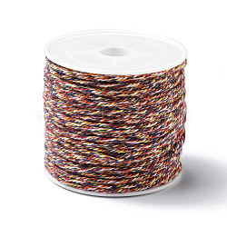 Cotton Braid Thread, with Spool, Round, Colorful, 1.2mm, about 21.87 Yards(20m)/Roll(OCOR-B003-01A-19)