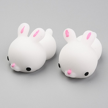 Rabbit Shape Stress Toy, Funny Fidget Sensory Toy, for Stress Anxiety Relief, White, 40x25x25mm