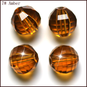 Imitation Austrian Crystal Beads, Grade AAA, Faceted, Round, Goldenrod, 10mm, Hole: 0.9~1mm
