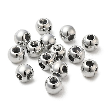 Silver Round Acrylic Beads