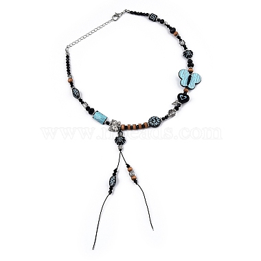 Black Opaque Acrylic Beads(OACR-G016-34B)-5