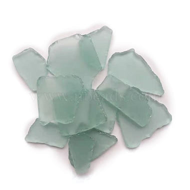 Medium Aquamarine Polygon Glass Cabochons