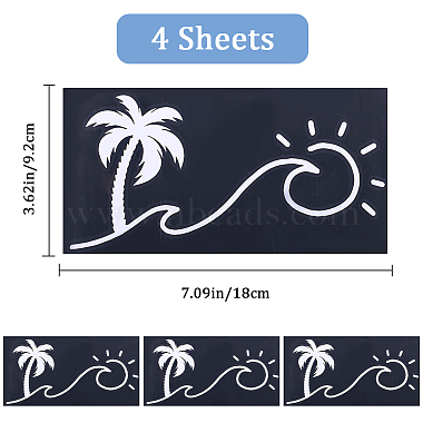 Beach Theme PVC Cartoon Self Adhesive Car Stickers(FIND-WH0152-165B)-2