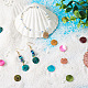 100Pcs 10 Colors Spray Paint Natural Akoya Shell Pendants(SHEL-CD0001-01)-6