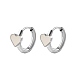 Natural Shell Heart Hoop Earrings(QE2465-2)-1