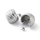 Non-Tarnish 304 Stainless Steel Round Stud Earrings(EJEW-D095-04P)-2