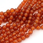 Gemstone Beads Strands, Natural Carnelian, Dyed, Round, 10mm, Hole: 1mm, about 38pcs/strand, 15.5 inch(GSR10mmC060)