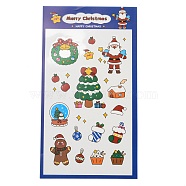 Christmas Theme PET Plastic Stickers, Self-Adhesive Gift Tag Stickers, for Party, Decorative Presents, Royal Blue, 200x110x0.1mm, pattern: 14~52x13~35mm(AJEW-Q151-01A)