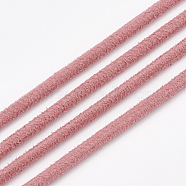 Faux Suede Cords, Faux Suede Lace, Light Coral, 3x3mm, about 10.93 yards(10m)/roll(LW-S033-04)