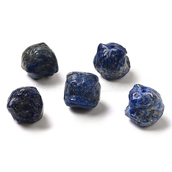 Natural Lapis Lazuli Carved Beads, Lion Head, 13x13x13mm, Hole: 1.2mm(G-P550-01)