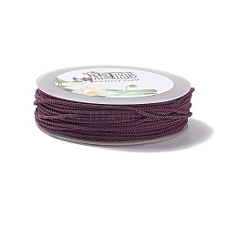 Braided Nylon Threads, Dyed, Knotting Cord, for Chinese Knotting, Crafts and Jewelry Making, Purple, 1.5mm, about 13.12 Yards(12m)/Roll(NWIR-E023-1.5mm-36)
