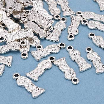 Tibetan Silver Pendant, Little Girl, Lead Free & Cadmium Free & Nickel Free, Antique Silver, about 18mm long, 7mm wide, 1.5mm thick, hole: 1.5mm