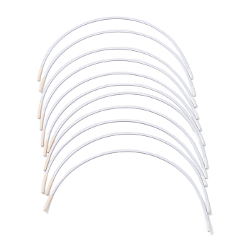 (Defective Closeout Sale: Paint Scratch) Steel Bra Underwire, Sturdy Metal Bra Wire for Bra Shaping, White, 145x2.5x1mm