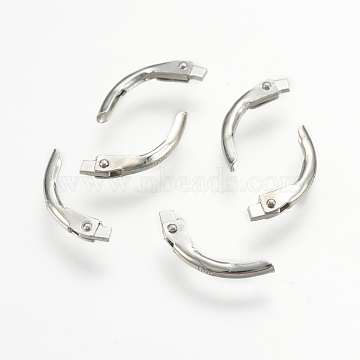 925 Sterling Silver Earring Findings, Platinum, 13x2x2.5mm(X-STER-K037-020)