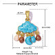 Brass with Enamel Pendants(KK-OY001-40G)-2