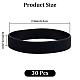 Flat Plain Silicone Cord Bracelet for Men Women(BJEW-WH0016-32I)-2
