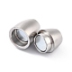 Tarnish Resistant Ion Plating(IP) 304 Stainless Steel Magnetic Clasps with Glue-in Ends(STAS-F276-01P)-2