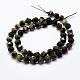 Natural Golden Sheen Obsidian Beads Strands(G-K209-02I-6mm)-2