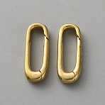 Brass Spring Gate Rings, Oval, Raw(Unplated), Golden, 18x7x3mm(KK-WH0079-181C)