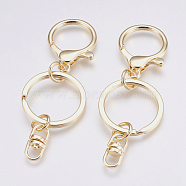 Alloy Keychain, with Iron Findings, Light Gold, 87mm(X-PALLOY-K239-02G)