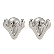 304 Stainless Steel Cartilage Earrings, Stainless Steel Color, Deer, 6x6mm(EJEW-B066-01F-P)