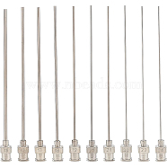 20Pcs 10 Style Iron Dispensing Needles, with Brass Joint, Platinum, 8.65~8.7x0.6x0.55cm, pin: 0.5~1.8mm, 2pcs/style(TOOL-BC0001-27)