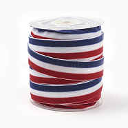 3 Colors Single Face Velvet Ribbon, Colorful, 3/4inch(19mm); about 25yards/roll(22.86m/roll)(OCOR-F009-R002-19mm)