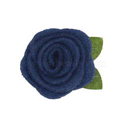 Wool Felt Cabochons, Rose, Marine Blue, 50x40mm(FABR-PW0001-112Q)