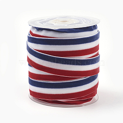 3 Colors Single Face Velvet Ribbon, Colorful, 3/4 inch(19mm), about 25yards/roll(22.86m/roll)(OCOR-F009-R002-19mm)