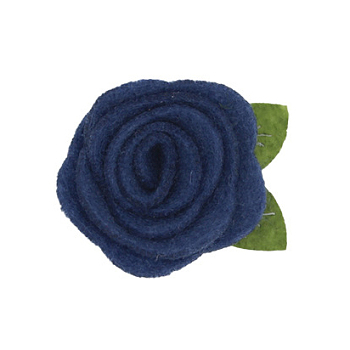 Wool Felt Cabochons, Rose, Marine Blue, 50x40mm