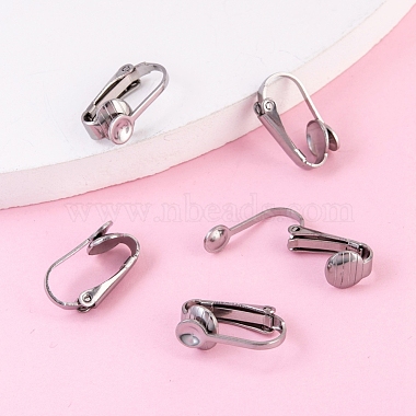 304 Stainless Steel Clip-on Earring Findings(STAS-G081-63P)-2