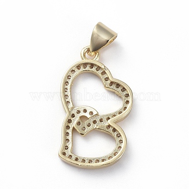 Brass Micro Pave Cubic Zirconia Pendants(ZIRC-G157-11G-02)-2