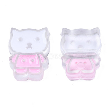 Pearl Pink Cat Acrylic Beads
