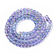 Frosted Spray Painted Glass Beads Strands(X-GLAA-N035-03A-C05)-2