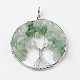 Tree of Life Natural Green Aventurine Big Pendants(G-L455-D08)-1