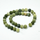 Round Frosted Natural TaiWan Jade Bead Strands(G-M248-12mm-02)-3