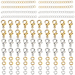 DIY Jewelry Making Findings Kits, including 304 Stainless Steel Chain Extenders, Alloy Lobster Claw Clasps, Brass Jump Rings, Mixed Color(DIY-SP0003-70)