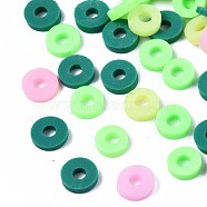 Handmade Polymer Clay Beads, Heishi Beads, Disc/Flat Round, Mixed Color, 4x0.5~1.5mm, Hole: 1.5mm, about 66600pcs/1000g(CLAY-N011-40-04)