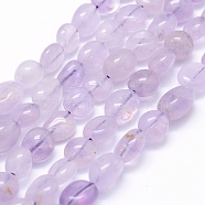Natural Amethyst Beads Strands, Oval, 5~12x6~9x4~7mm, Hole: 1mm, about 50~53pcs/strand, 15.3 inch~15.7 inch(G-K230-03B)