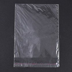 Rectangle OPP Cellophane Bags, Top Self Seal Bags, Clear, 20x14x0.01cm, Inner Size: 17x14cm(OPC-F005-03A)